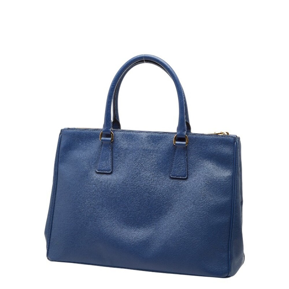 PRADA Blue Leather Saffiano Shoulder Bag - Picture 2 of 13